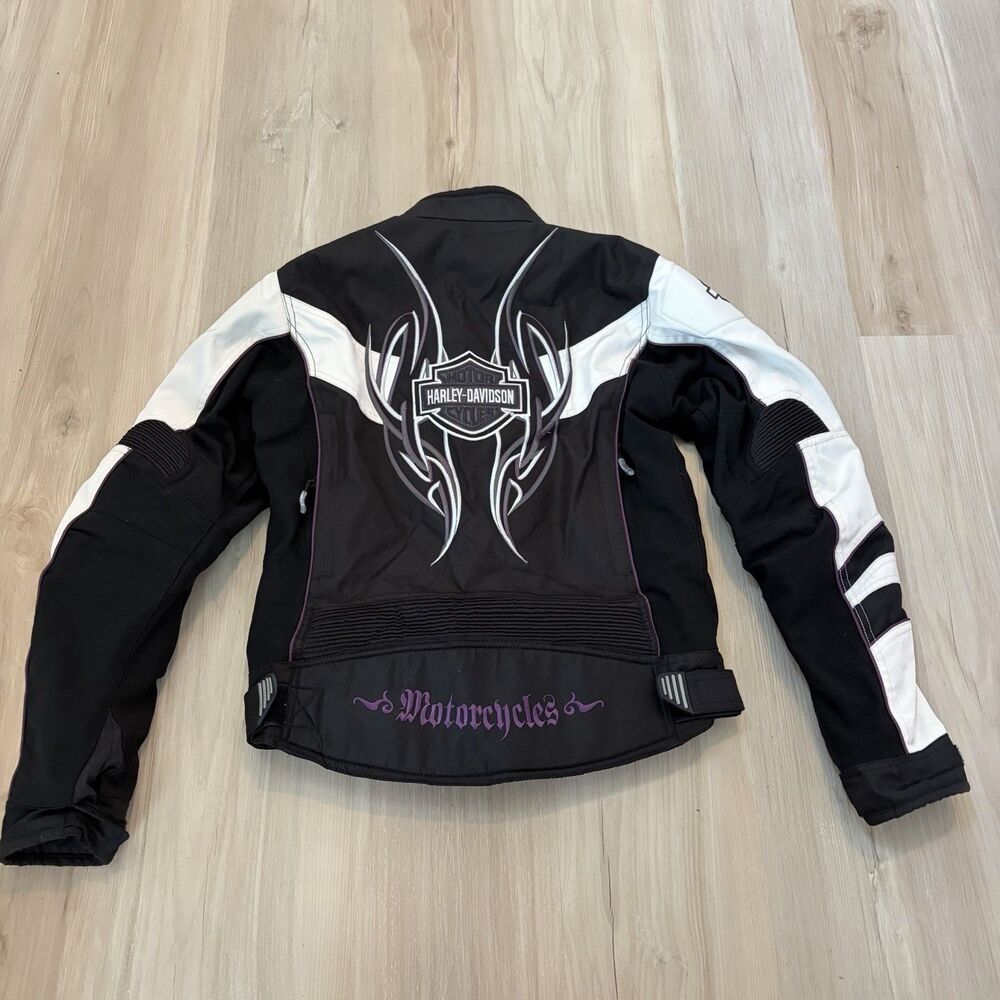 Harley-Davidson Women's Vent Riding Jacket Size Medium Motorcycles Purple Black